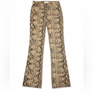 Urban Outfitters Snakeskin Print High-Waisted Pants Size 26 Tan Capulet